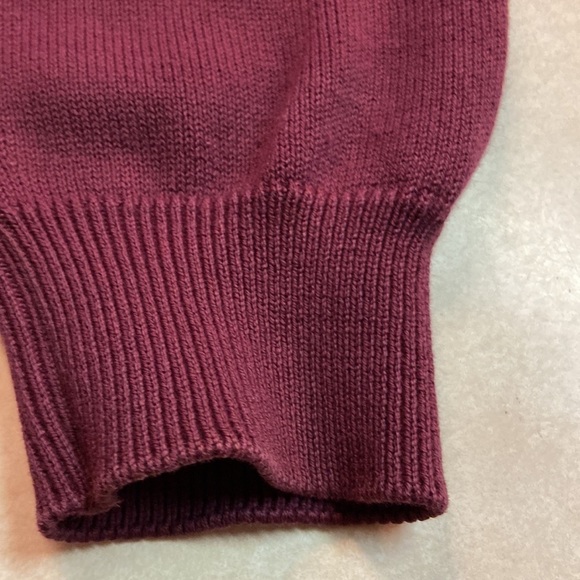 Byford Graphic (Embroidered) Sweater Golf Feep Burgundy Size Med Preowned - Picture 9 of 12